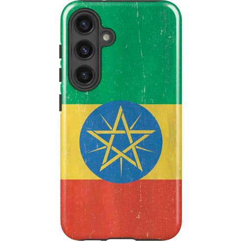 Ethiopia Flag Distressed Galaxy S25 Impact Case